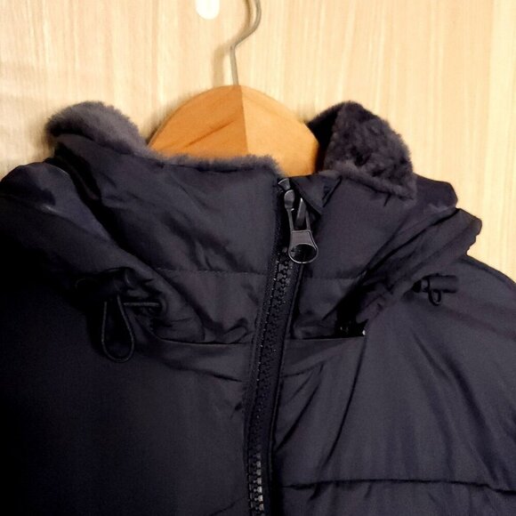 Arizona Juniors New Slate Blue Heavyweight Cropped Puffer Coat Small - Picture 5 of 9